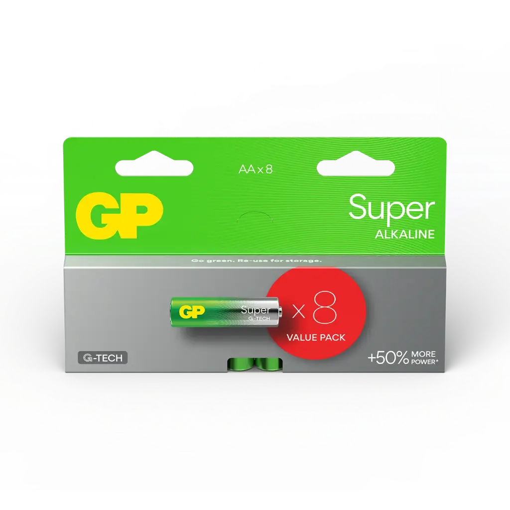 G241//AA, 14,5x50,5 LR06  alcalina 1,5 v blister 8 unidades