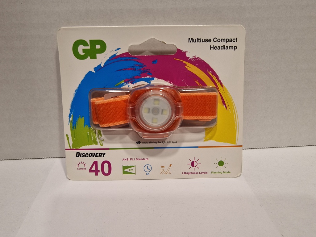 G500//LINTERNA CABEZA NIÑO 30 LUMENS NARANJA