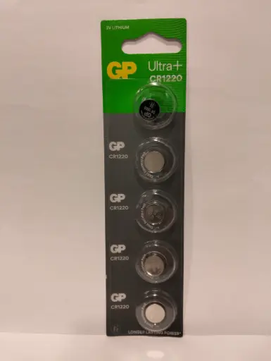 [CR1220-B5 GP] G070//Litio CR1220 12,50 x 2,00 3v 38 mAh blister 5 unidades