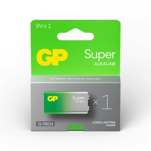 [LR09-B1 GP] G010//LR09, 26x17,5x48,5 6LR61  alcalina 9 v blister de 1 unidad