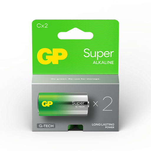 [LR14-B2 GP] G008//C, 26,2x50,0 LR14  alcalina 1,5 v blister 2 unidades