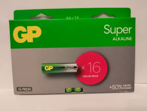 [LR06-BOX16 GP] G221//AA, 14,5x50,5 LR06 alcalina 1,5v blister 16 unidades