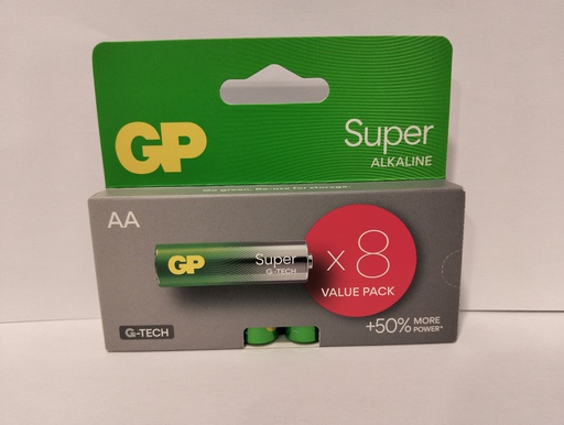[LR06-B8 GP] G241//AA, 14,5x50,5 LR06  alcalina 1,5 v blister 8 unidades