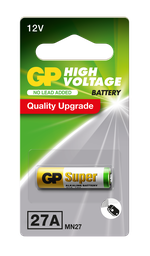 [027AMF-B1 GP] G402//Alcalina 27A  7,70 x 28,00 12 v  mercury free blister 1 unidad