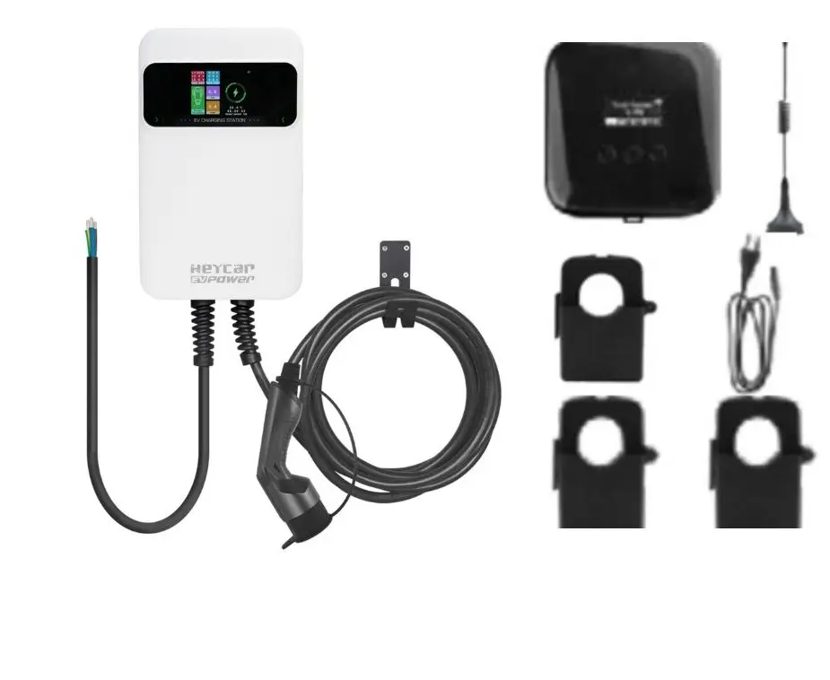 E004//Cargador de pared Ultra Inteligente Trifasico compatible con balanceador de potencia. Incluye accesorio balanceador y 3 cable toroidal
