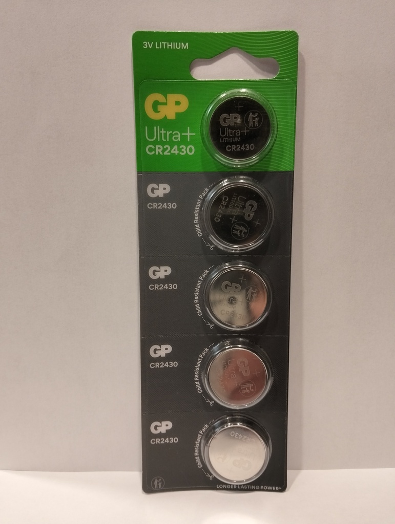 G075//Litio CR2430 CR2430 24,50 x 3,00 3v 280 mAh blister 5 unidades