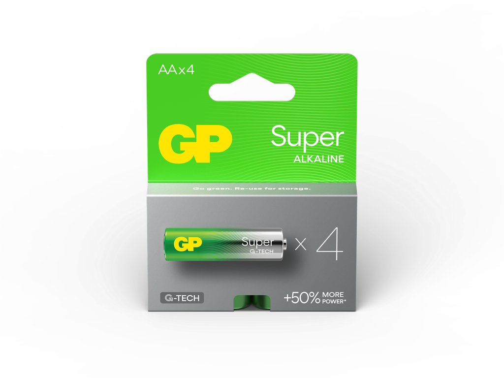 G005//AA, 14,5x50,5 LR06  alcalina 1,5 v blister 4 unidades