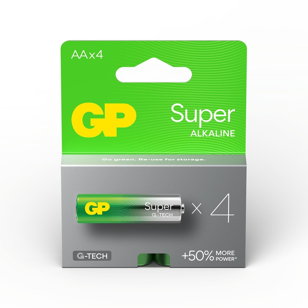 G005//AA, 14,5x50,5 LR06  alcalina 1,5 v blister 4 unidades