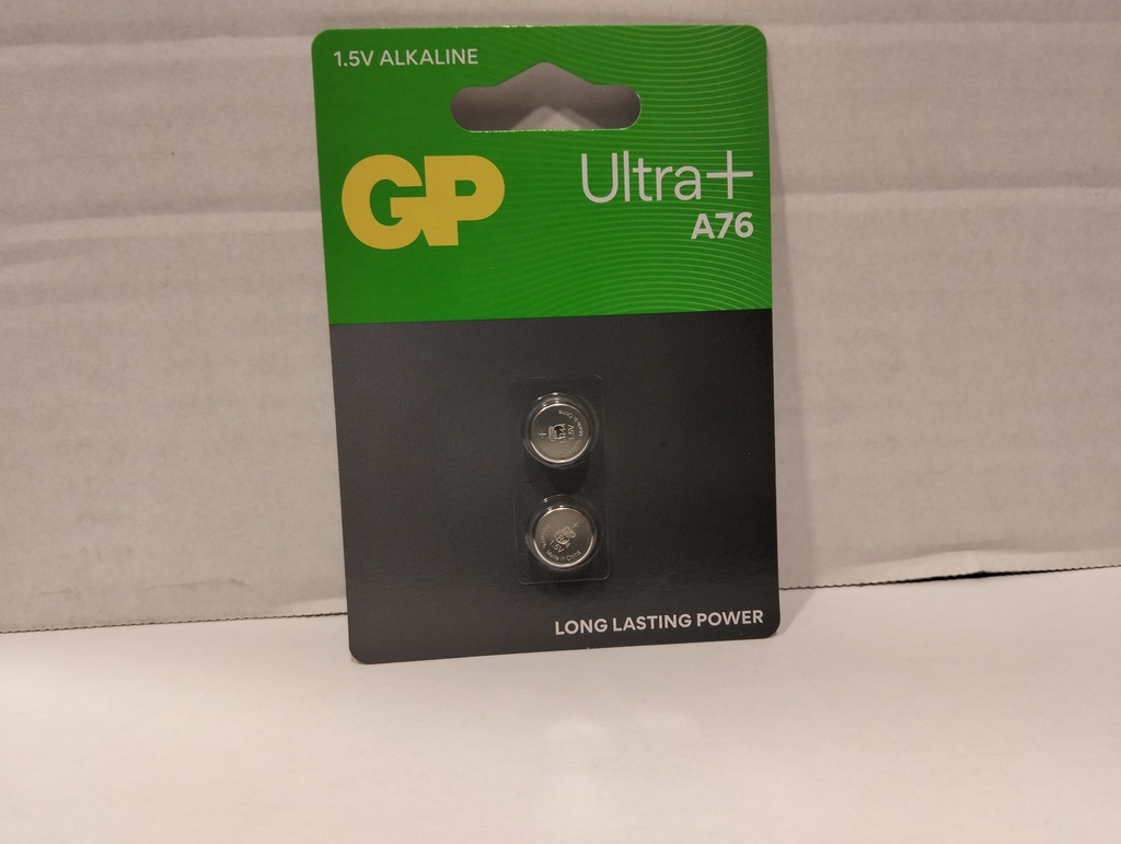 G342//Alcalina LR44 A76 11,60 x 5,40 1,5 v 110 mAh, mercury free blister 2 unidades