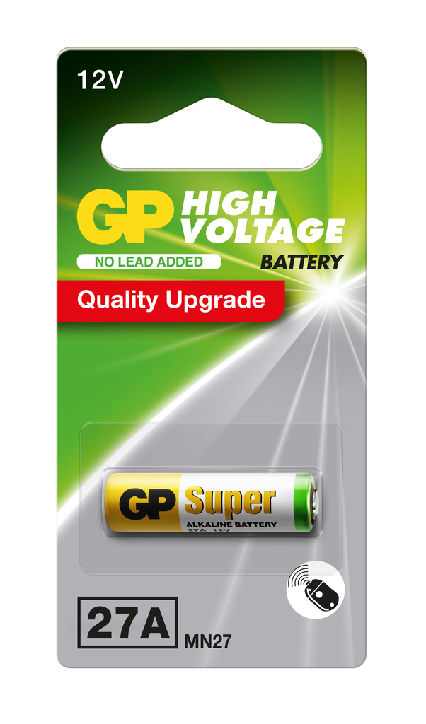G402//Alcalina 27A  7,70 x 28,00 12 v  mercury free blister 1 unidad