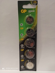 [CR2032-B5 GP] G074//Litio CR2032 CR2032 20,00 x 3,20 3v 220 mAh blister 5 unidades
