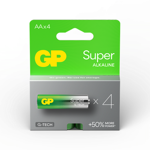 [LR06-B4 GP] G005//AA, 14,5x50,5 LR06  alcalina 1,5 v blister 4 unidades