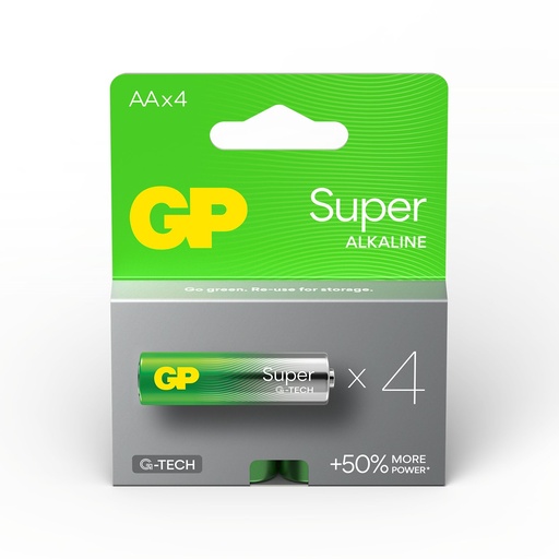[LR06-B4 GP] G005//AA, 14,5x50,5 LR06  alcalina 1,5 v blister 4 unidades
