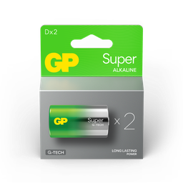 [LR20-B2 GP] G009//D, 34,2x61,5 LR20  alcalina 1,5 v blister 2 unidades