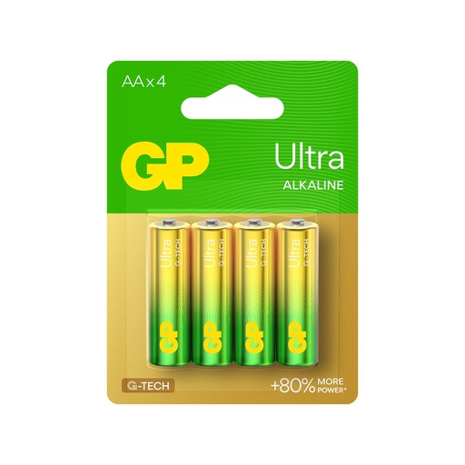 [LR06-B4ULT GP] G002//Gama Ultra AA, 14,5x50,5 LR06  alcalina 1,5 v blister 4 unidades