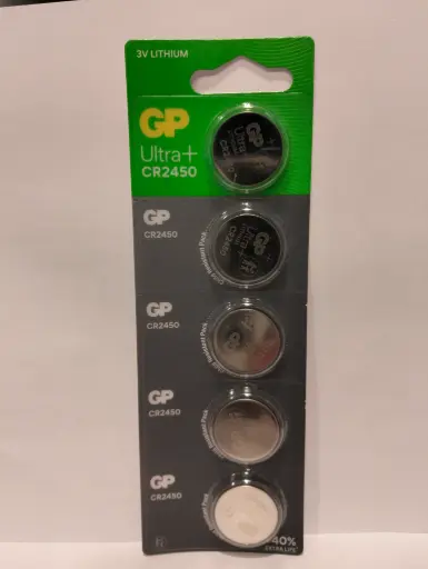[CR2450-B5 GP] G076//Litio CR2450 CR2450 24,50 x 5,00 3v 610 mAh blister 5 unidades
