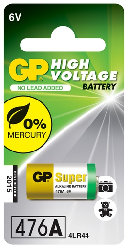 [4LR44MF-B1 GP] G335//Alcalina 4LR44 13,00 x 25,20 6v