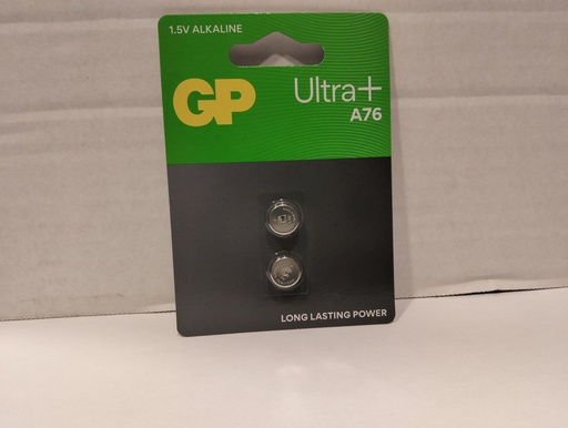 [LR0044-B2MF GP] G342//Alcalina LR44 A76 11,60 x 5,40 1,5 v 110 mAh, mercury free blister 2 unidades