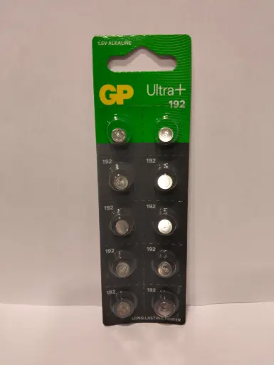 [LR0041-B10MF GP] G361//Alcalina LR41  192 7,90 x 3,60 1,5 v 24 mAh mercury free blister 10 unidades