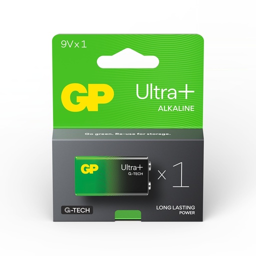 [LR09-B1UP GP] G446//Gama Ultra Plus LR09, 26x17,5x48,5 6LR61  alcalina 9 v blister de 1 unidad