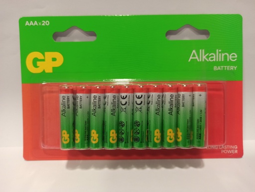 [LR03RED-B20 GP] G665//24A-C20 Alcalina Red - AAA
